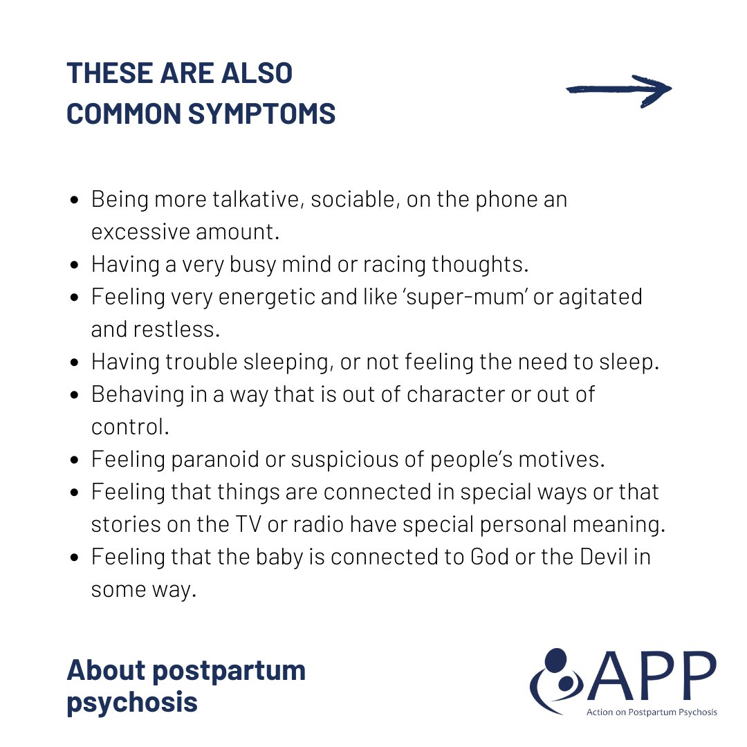 Postpartum psychosis (PP) is a treatable medical emergency. If a new mum seems strange, help make an urgent appointment with their doctor, midwife, health visitor or call 111. If you think there is imminent danger, call 999. With help they will recover.
