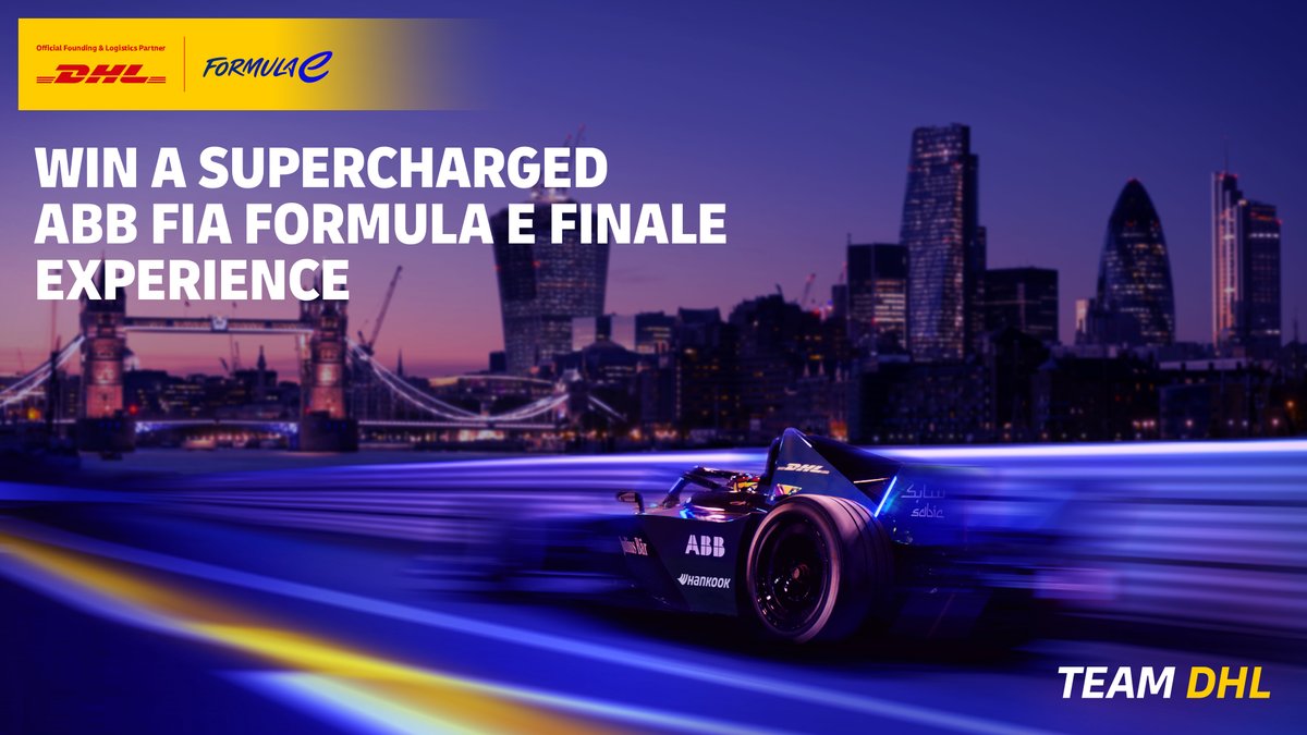 Win a supercharged Formula E weekend with a VIP experience for two! Enter via the link below for a chance to claim your prize. inmotion.dhl/en/formula-e/w… #FormulaE #DHLExpress #SuperchargedWeekend