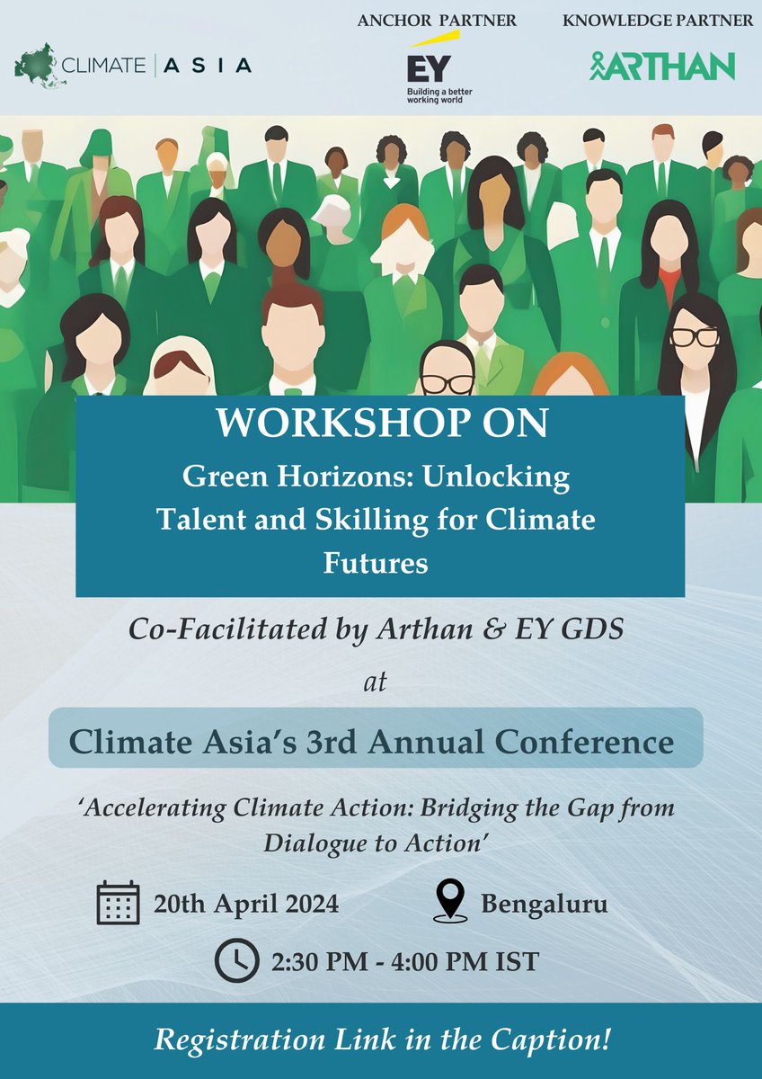 asia_climate's tweet image. Shining a spotlight on the interactive workshops at our 3rd Annual Climate Conference. 
These workshop sessions are scheduled exclusively for 20th April.

Don’t miss out on this opportunity and register here: forms.gle/zbh6swUUPU7mFt…

#ClimateAction #DialogueToAction