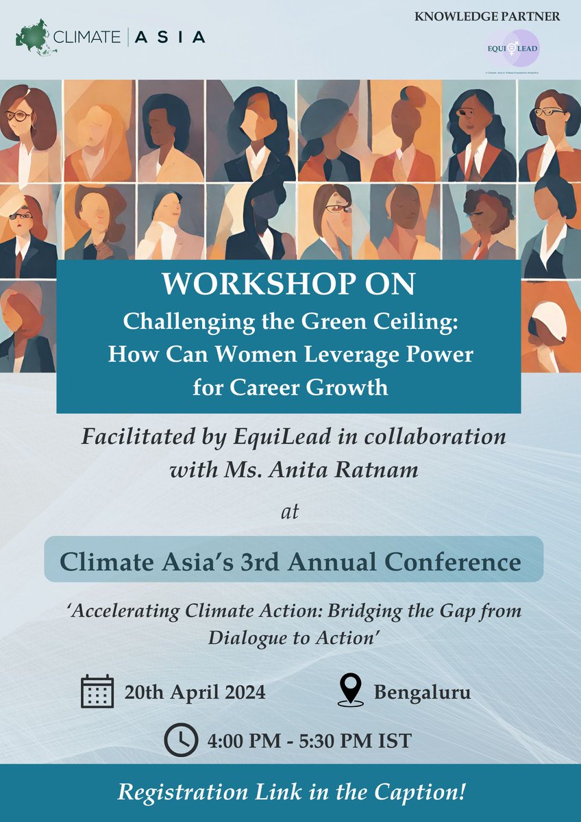 asia_climate's tweet image. Shining a spotlight on the interactive workshops at our 3rd Annual Climate Conference. 
These workshop sessions are scheduled exclusively for 20th April.

Don’t miss out on this opportunity and register here: forms.gle/zbh6swUUPU7mFt…

#ClimateAction #DialogueToAction