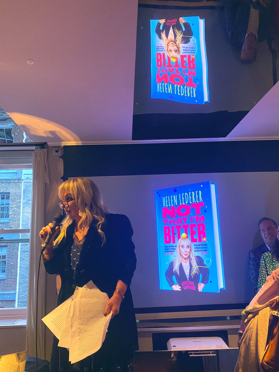 Congratulations to my friend @HelenLederer on her new memoir, “I’m Not Bitter.” Poignant, interesting & of course funny, it’s fantastic. (And I’m not just saying that because I’m in the acknowledgments). What a fab celebration & even better book.