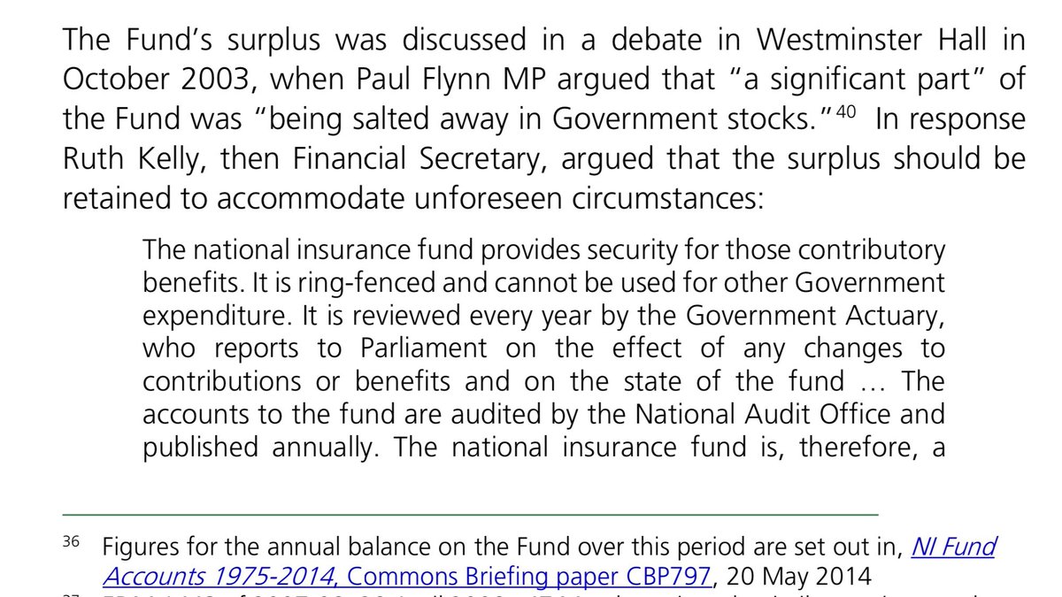SW10etseq's tweet image. NIF: ⬆️ year after year. The aim is to maintain the level of the Fund at a working balance (WB) of at least 1/6th of projected annual benefit expenditure. 

2023 (rounding) 

Expenditure £118bn
WB needed £20bn
Current balance £72bn

£52bn in excess of WB #Ringfenced ↔️ #50sWomen
