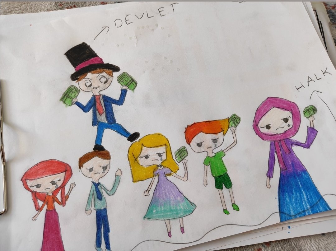 ilkokula giden kardeşimin çizdiği resim