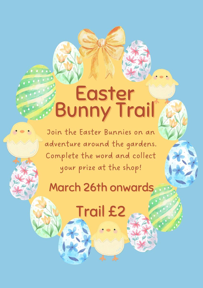 Time is running out to come and have an Easter adventure around the gardens here at Aberglasney 🐣🐰 Follow the clues the Easter Bunnies are holding around the Gardens. The final day to be able to do the Easter Trail is Sunday, 14th April 2024.