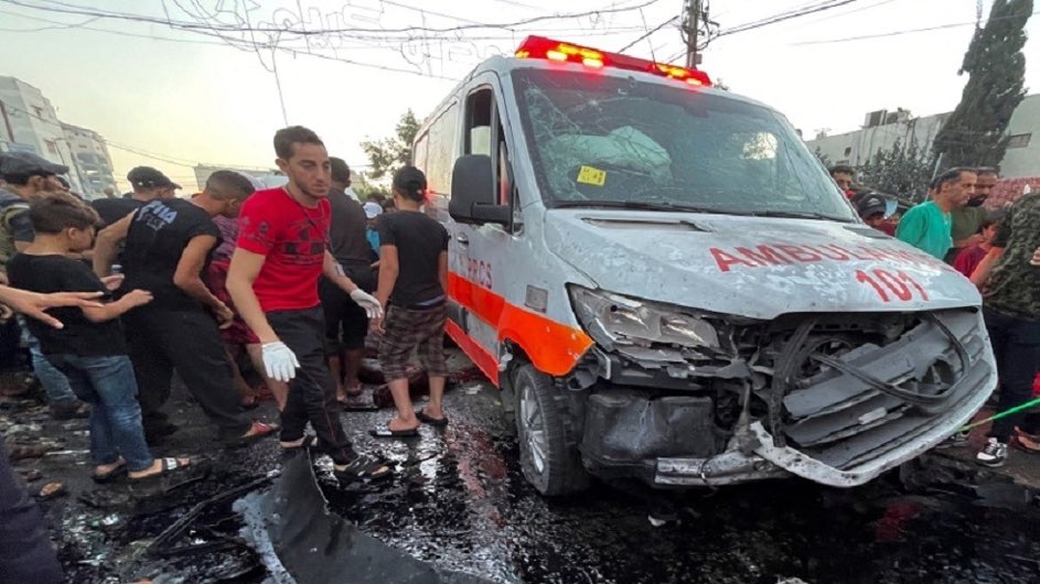 In Gaza 🇵🇸 21 Palestinian Red Crescent workers have been deliberately targeted and murdered by the Israeli 🇮🇱 army. In Khan Yunis alone Israel destroyed 23 ambulances before leaving. It is not ‘defence’. It is genocide.