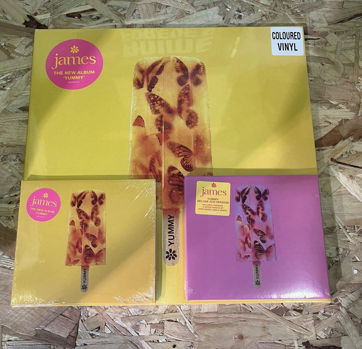 Fancy something tasty today #James fans? #Yummy, recorded during an incredible 2023 for the band, is out today on deluxe CD and red marble #vinyl #NewMusicFriday