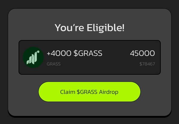 🚀 Airdrop: Grass 💰 Reward: Potential >$7000 🏆 Winners: Everyone 👥 Per Referral: Grass point 📗 Investment: Raised over $4.5m 📅 End Date: TBA 🏦 Distribution Date: March, 2024 Go to the Airdrop Page app.getgrass.io/register?refer… Check the Airdrop Guide medium.com/@afrolite/gras……