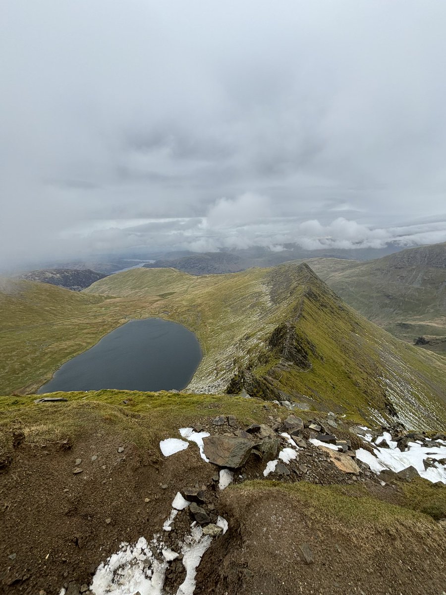 On top of Helvellyn, Lake District.