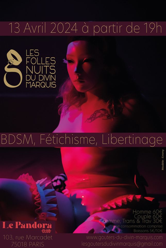 C'est (re)parti pour une fin de semaine trépidante, avec notamment LES FOLLES NUITS DU DIVIN MARQUIS SOIREE ANNIVERSAIRE samedi soir ! #fetishparty #dresscode #sortirparis #sortiraparis Et pour en savoir plus, notre agenda web : metamorphose.fr/agenda-de-vos-…