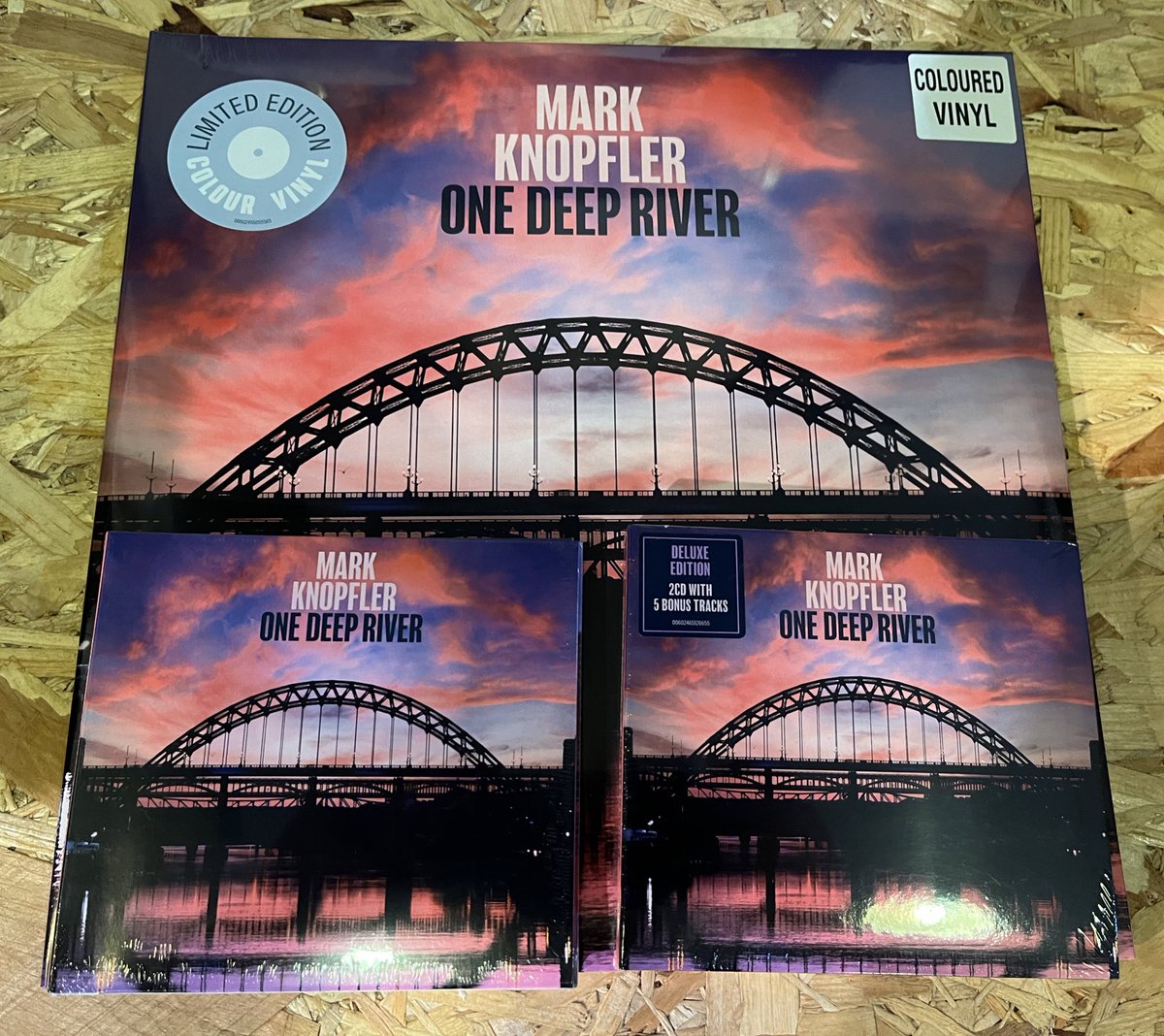 Looking for the new #MarkKnopfler album this #NewMusicFriday? #OneDeepRiver is out today on deluxe CD and light blue #vinyl
