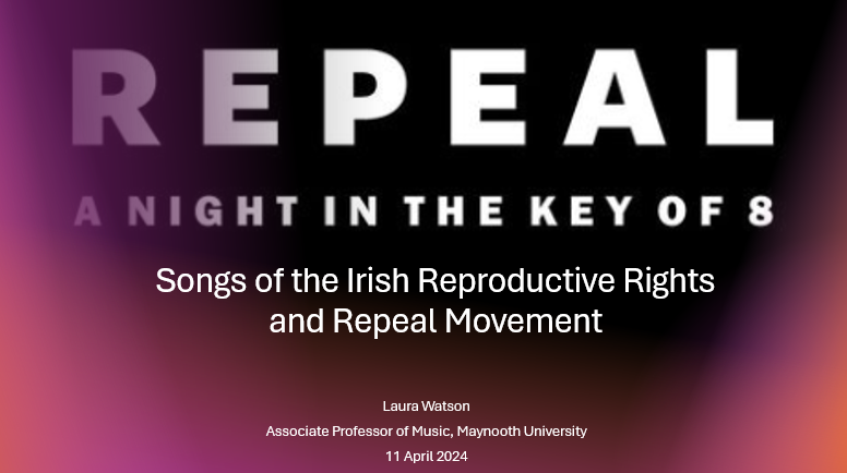 Was a pleasure to present at the Sounds of Dissent symposium yesterday, organised by Jelena Gligorijevic of @Music_DCU. I spoke about popular music and #Repeal. Check out today's schedule too!