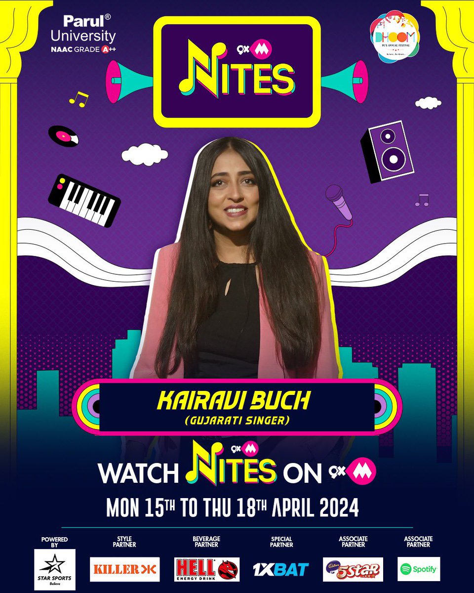 Missed Kairavi Buch's mesmerizing performance at 9XM Nites? Don't worry, we've got you covered! Catch her magic on 9XM now!🎤✨ 9xm Nites on @9xmindia | 15th April - 18th April 🎶 #KairaviBuch #9XMNites #LivePerformance #LiveConcert #GujaratiSinger