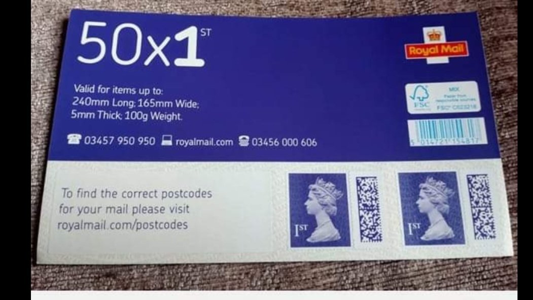 50 x 1st class stamps for £9.99 on eBay. Comes with the caveat seller doesn't know if they are genuine. Plenty of other similar offers. Does anyone enforce anything anymore? eBay = Fence?