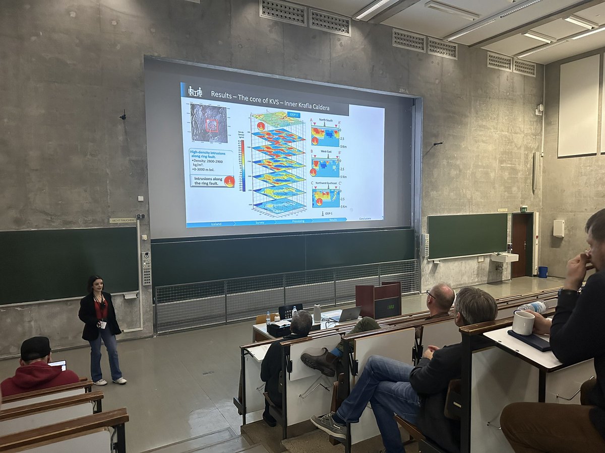 Bright and early, Ana Martinez Garcia, PhD candidate on the IMPROVE project @UoBEarthScience presents her work on crustal density for the last day at the #KMTsymposium2024 here at @LMU_Muenchen