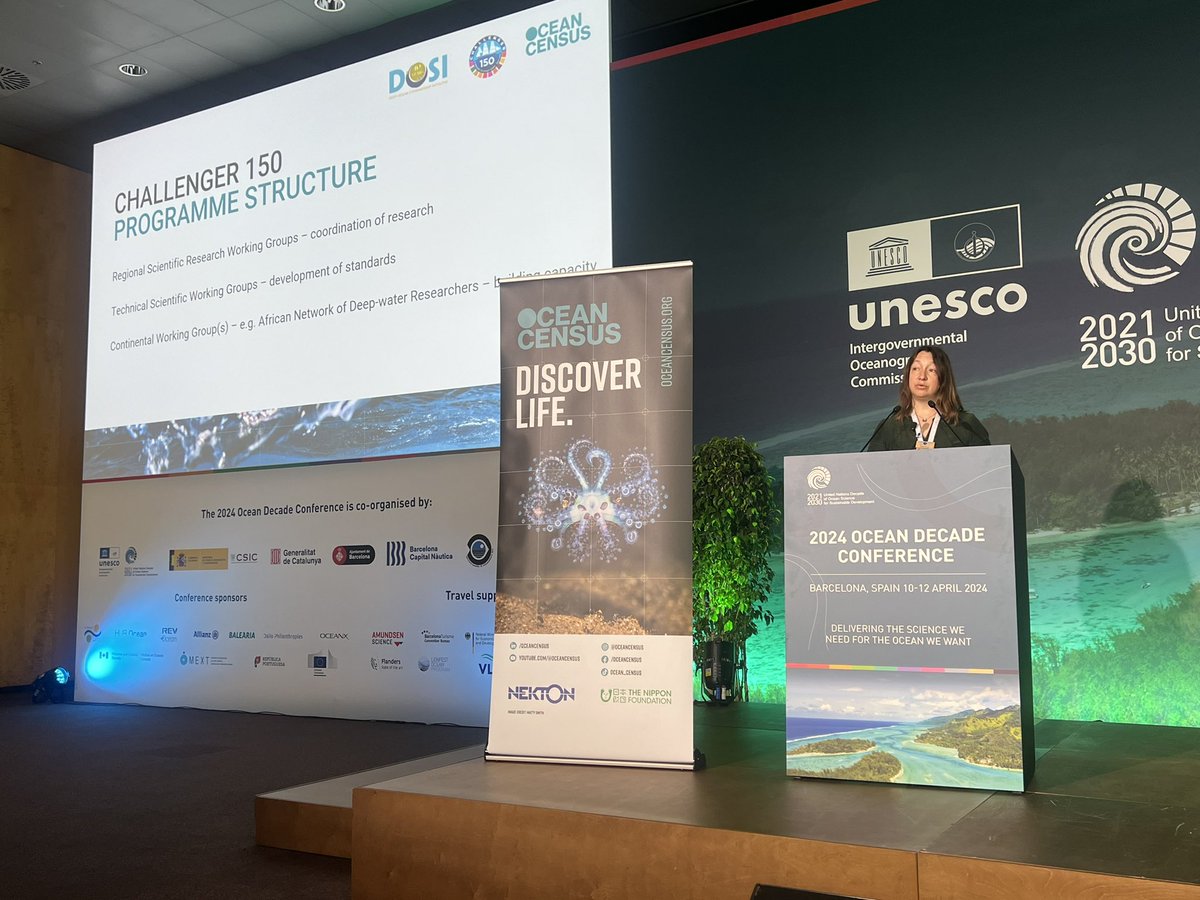 Emily G Cunningham MBE (@eg_cunningham) on Twitter photo <a href="/oceancensus/">Ocean Census</a> <a href="/OliverSteeds/">Oliver Steeds</a> <a href="/NipponF_pr/">Nippon Foundation</a> <a href="/nektonmission/">Nekton</a> Now we are hearing from Professor Kerry Howell of <a href="/PlymUni/">University of Plymouth</a> about the Challenger 150 programme.
An important message also about widening participation in deep sea exploration, including the African Network of Deep-Water Researchers.
<a href="/PlymouthMarine/">Plymouth Marine Lab</a> <a href="/marineresplym/">Marine Research Plymouth</a> <a href="/oceancensus/">Ocean Census</a> <a href="/OliverSteeds/">Oliver Steeds</a> <a href="/NipponF_pr/">Nippon Foundation</a> <a href="/nektonmission/">Nekton</a> Now we are hearing from Professor Kerry Howell of <a href="/PlymUni/">University of Plymouth</a> about the Challenger 150 programme.
An important message also about widening participation in deep sea exploration, including the African Network of Deep-Water Researchers.
<a href="/PlymouthMarine/">Plymouth Marine Lab</a> <a href="/marineresplym/">Marine Research Plymouth</a>