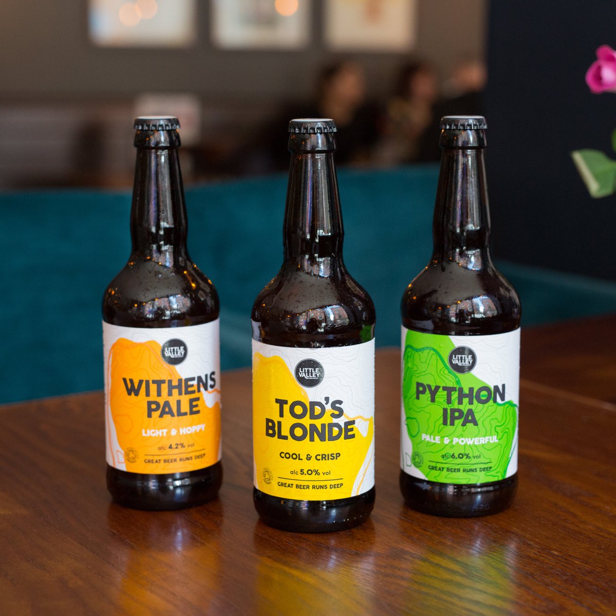 The leaders of our pack - a pale, a blonde and a python. littlevalleybrewery.co.uk/shop/category/…