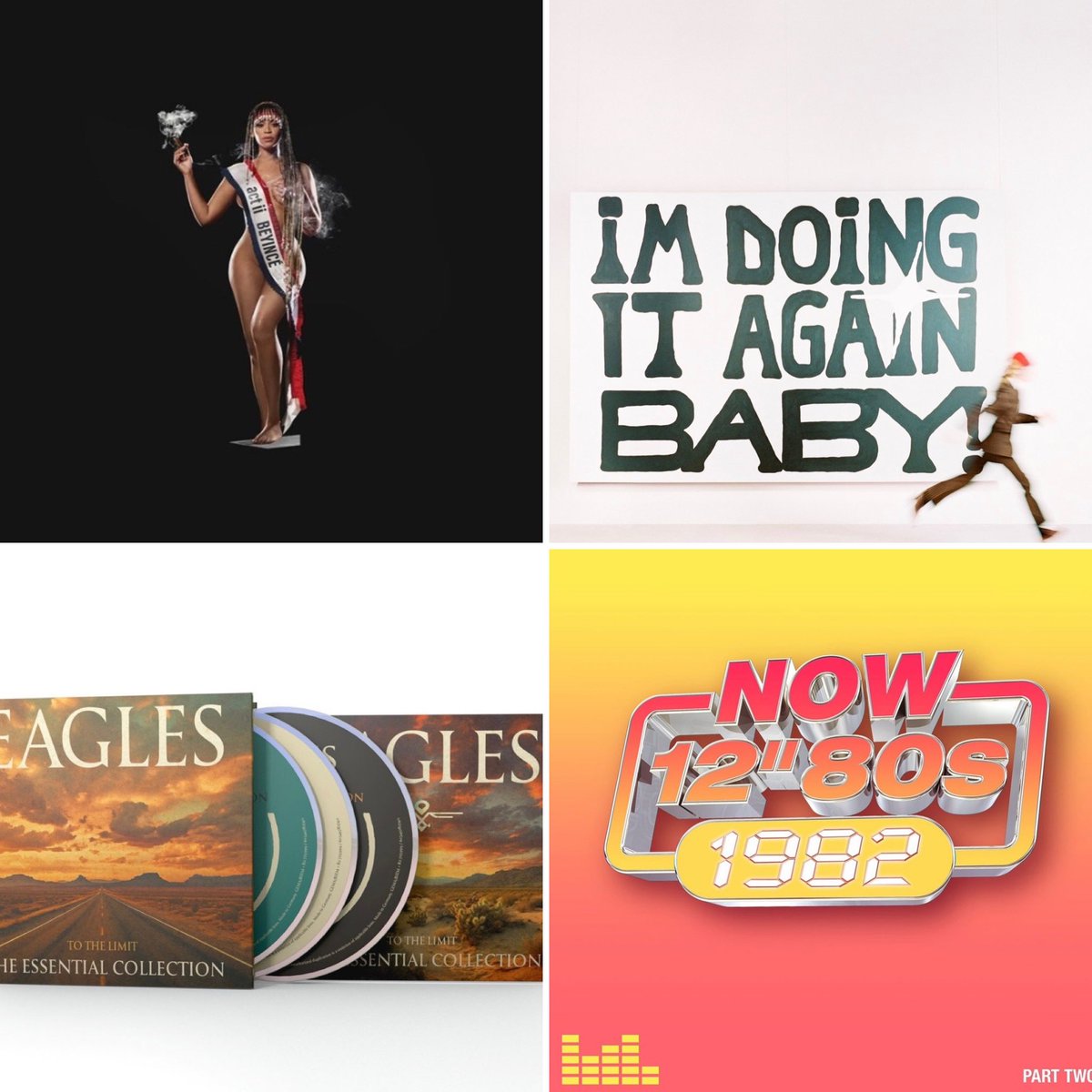 Oh, it’s a WHOPPER of a #NewMusicFriday today! 😁 #markknopfler @KrisBarrasBand #linkinpark @gunofficialuk @wearejames @thefeeling @maggierogers #manicstreetpreachers #Beyoncé @_girlinred_ #Eagles @NOWMusic 12” 80s 1982