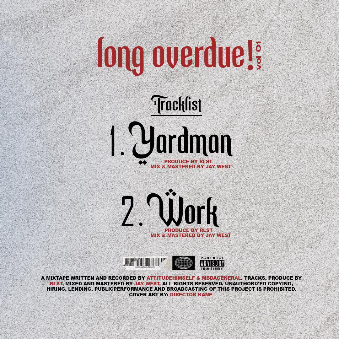 From the camp of ATM music brings us a new potential hits dubbed Yardman and Work which features both Ghanian UK based artist and  producer Rlst. Long Overdue (vol 1). These guys released lots of issues off their chest on this joint, what to expect from them in relation to the EP