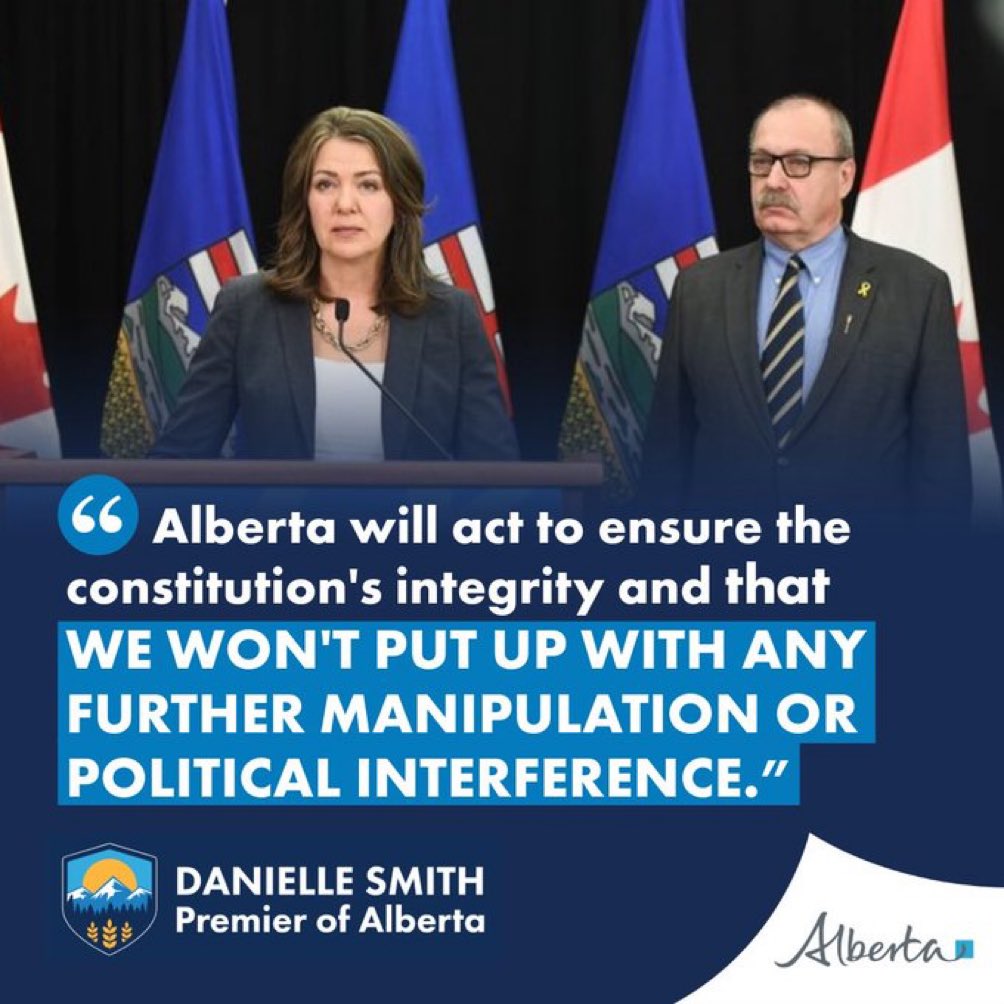 This is how you make the Trudeau Govt accountable!

We need more premiers like Smith to stand up against Trudeau’s authoritarian Govt that is usurping provincial jurisdiction!!

Who agrees?