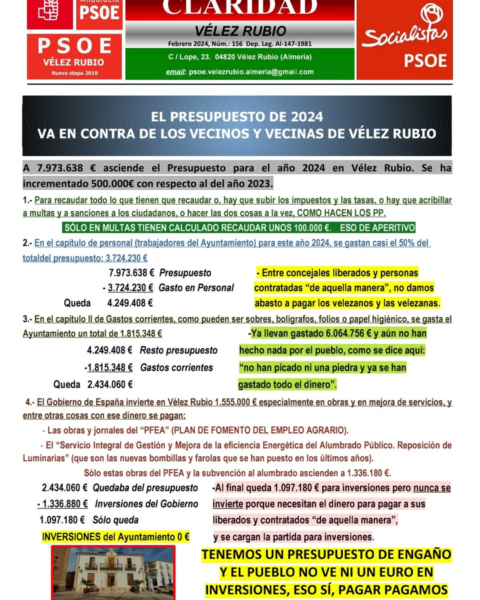 PSOE VÉLEZ RUBIO tweet media