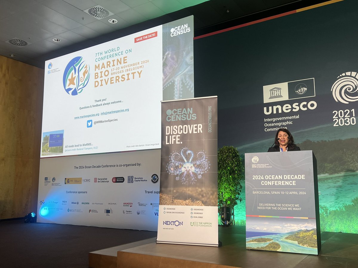 @oceancensus @OliverSteeds @NipponF_pr @nektonmission @PlymUni @PlymouthMarine @marineresplym @DeepSeaEcol Juana Jimenez of @VLIZnews / @WRMarineSpecies speaks about the incredible World Register of Marine Species. She also shares the exciting news of the upcoming World Conference on Marine Biodiversity, to be held in Belgium.