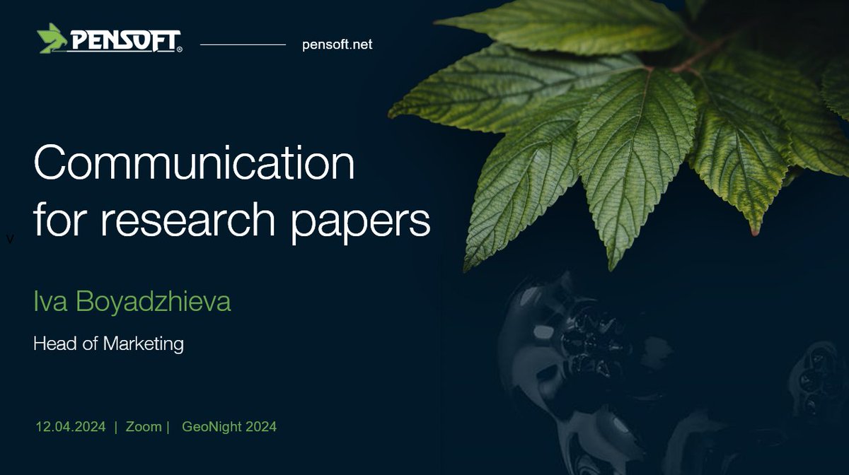 🧐Join us this afternoon (12 April @ 15:00 CEST🕒) for the "Tips and tricks for newcomers to the #publishing process" event (free &amp; open to all!) by <a href="/bgs_1918/">Bulgarian Geographical Society</a> &amp; <a href="/YESS_Network/">YESS</a>, part of <a href="/GeonightO/">Geonight.official</a>.

🖱️See: geonight.net/24008-2/.

#scicomm #ecrchat #phdchat #academictwitter