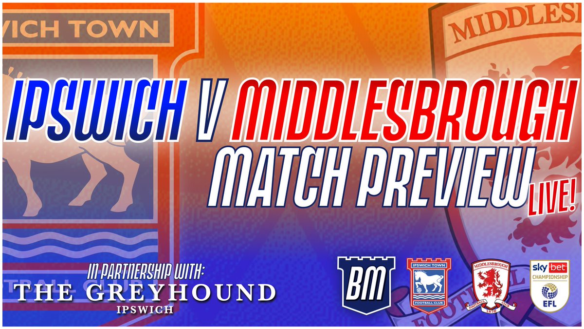 🔍 #ITFC V #BORO MATCH PREVIEW - OUT NOW!! 🗣️ We look back on Town's midweek draw with Watford and look ahead to Saturday's game with Middlesbrough! 🎧 podcasts.apple.com/gb/podcast/blu… 📺 youtube.com/live/_do3-th9c… 🤝 @TheGreyhoundIps