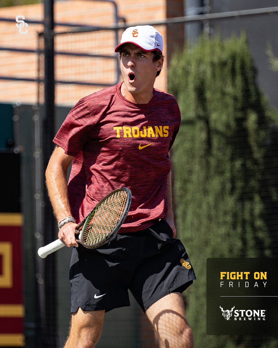 Wishing good luck to @USCMensTennis as it faces off against Cal on Senior Day today!

#FightOn | @StoneBrewing