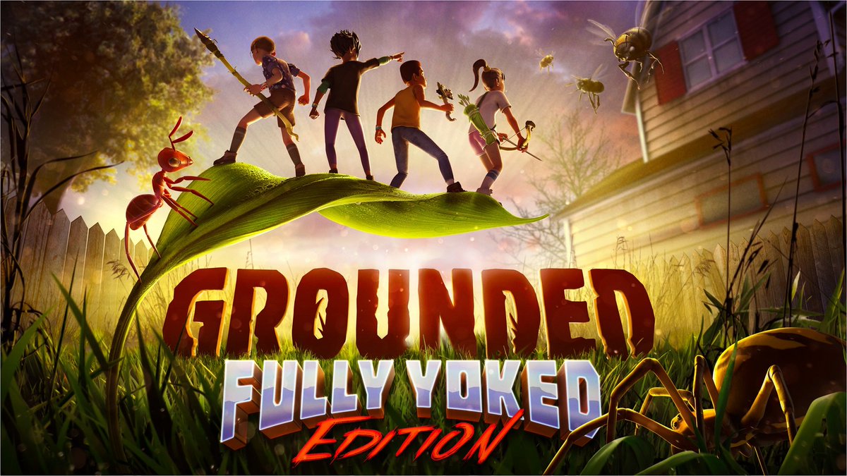 Dive into the vibrant backyard of @GroundedTheGame by @Obsidian!🐜 On 16 April 2024, with the Fully Yoked Edition launch, enjoy performance improvements and seamless cross-platform progression. Embark on this captivating survival adventure with friends across all platforms!🤝