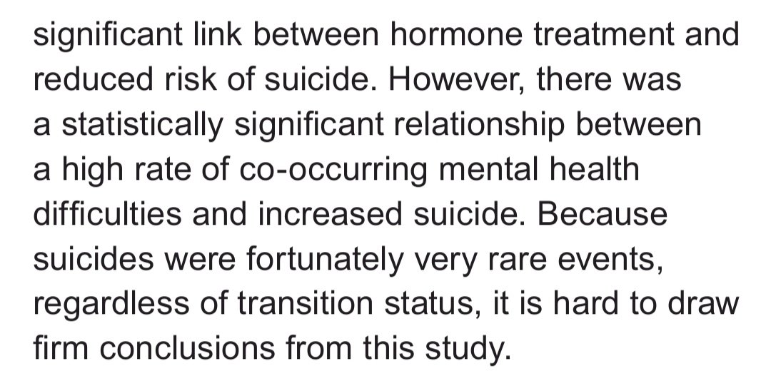 I just wanted to check if that Cass report cites Ruuska et al. (2024), and it did twice. The paper is statistically nonsense because the authors 'control' using a variable that can't be reasonably seen as a confounder but a mediator, see thread.