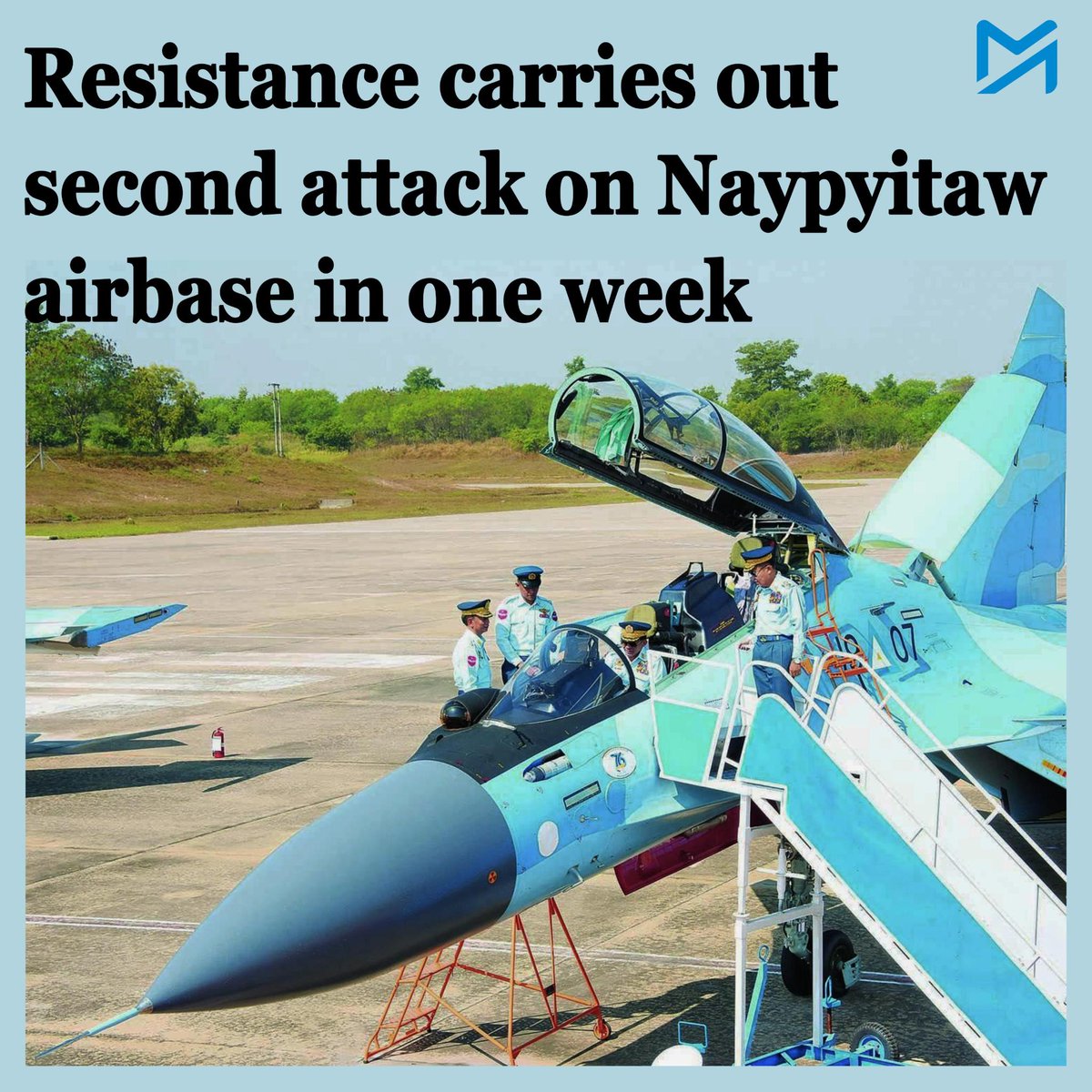 A week after an earlier strike by a drone unit, another group of fighters under the National Unity Government’s command claims to have fired on the same airbase in the national capital, causing dozens of casualties Read More: myanmar-now.org/en/news/resist… #Myanmar