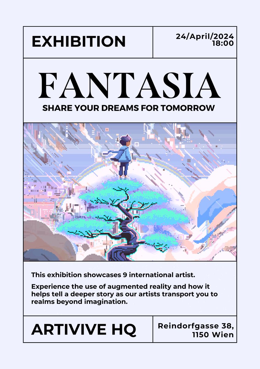 FANTASIA 🪄 We are excited to invite you to Artivive's upcoming exhibition, showcasing the winning artworks of our latest open call FANTASIA! This exhibition showcases 9 international artists. Register here for free: bit.ly/4cSZ1LB Looking forward to seeing you there!