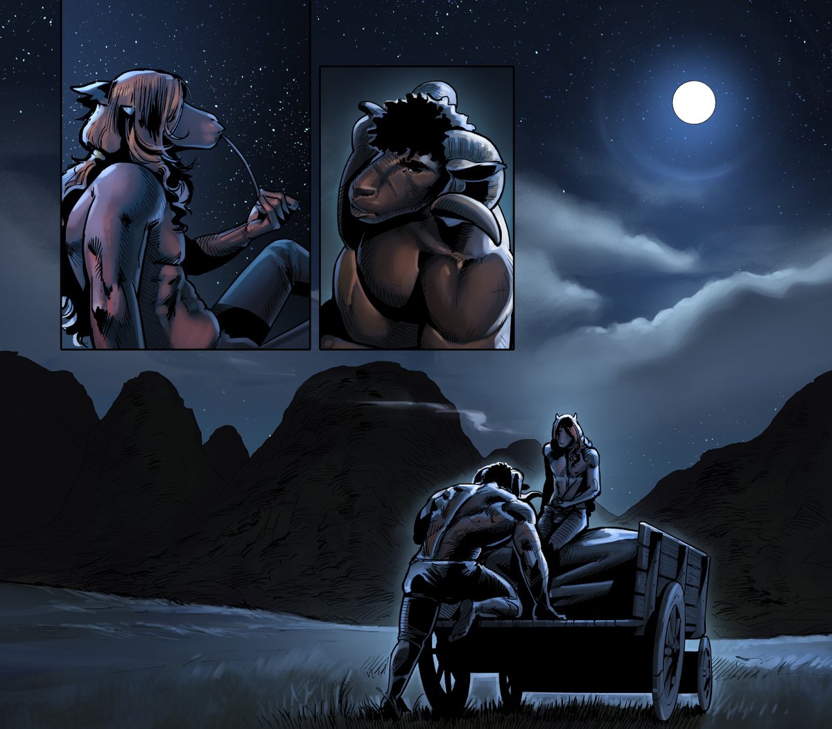 latest page preview! dang I'm going to figure out how to light night scenes eventually