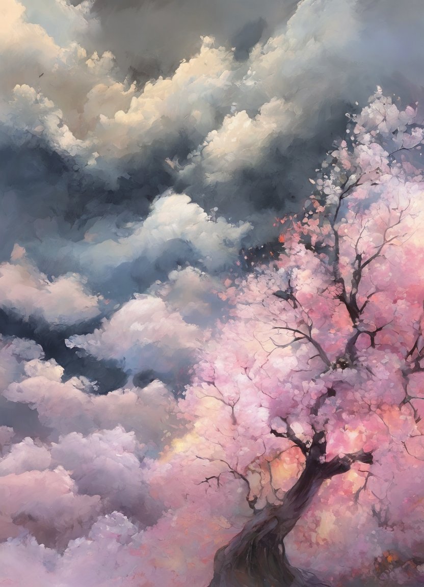 The blossom and the clouds