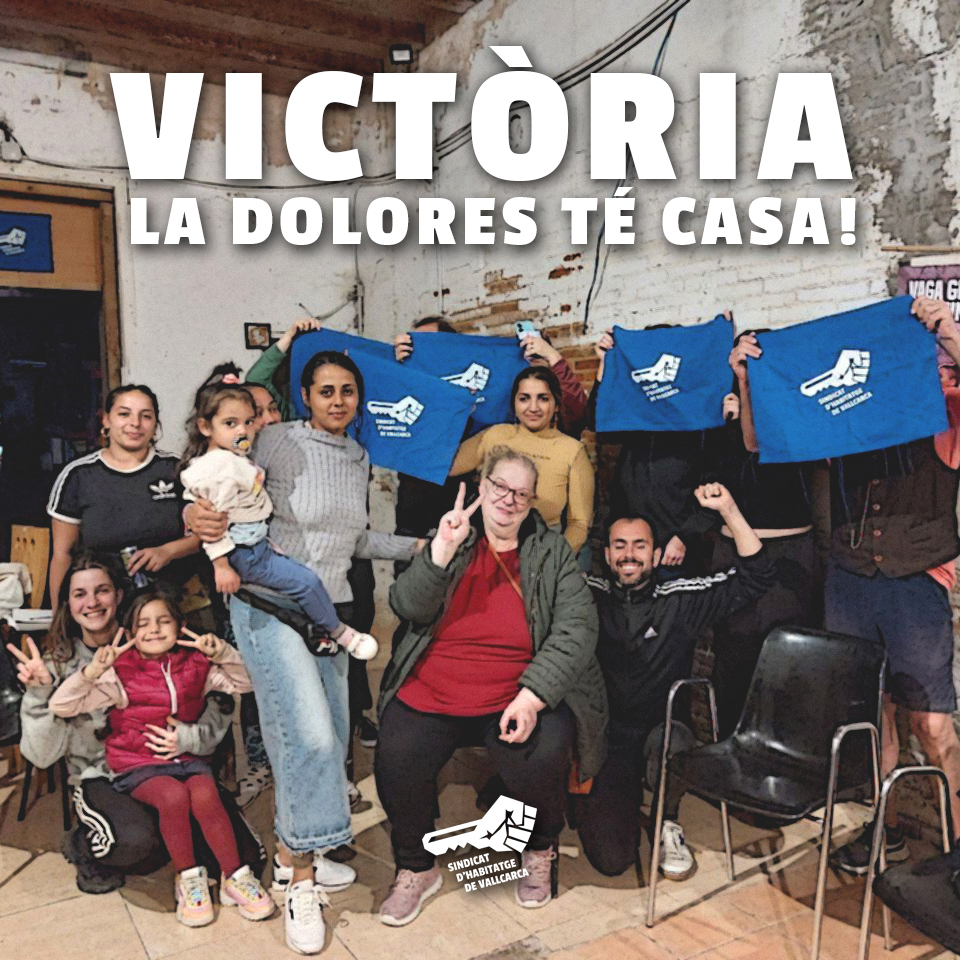 HabitatgeVKK's tweet photo. 📣 Avui portem una bona notícia per al cap de setmana: LA DOLORES TÉ CASA!

💙 La Dolores és una veïna de Vallcarca que fa tota una vida que lluita. Els últims 4 anys, ho ha fet acompanyada pel Sindicat d'Habitatge. https://t.co/CSuKddrfeo