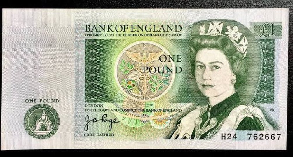 Who remembers the old one pound note?