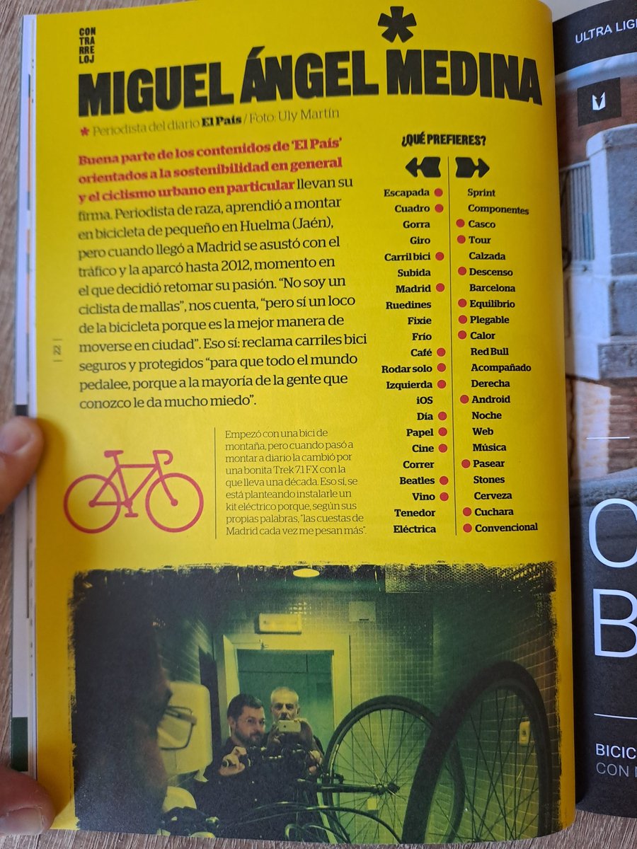 Este mes me entrevistan en @ciclosfera para hablar de por qué me muevo en bici por Madrid y de ciclismo urbano