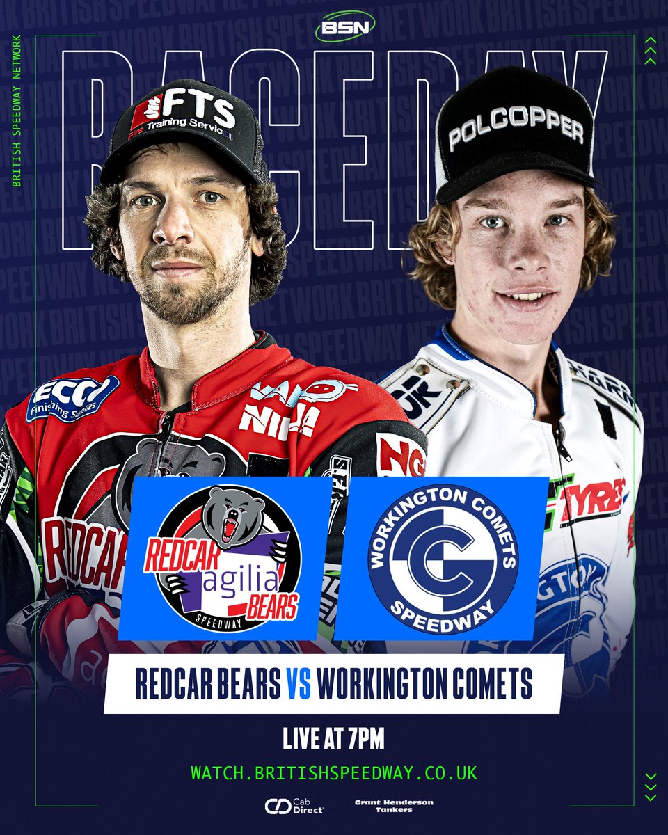 Tonight Redcar host Workington at the ECCO Arena. If you can't be there in person, watch all the coverage on BSN from the comfort of your home! Looking forward to this one 💪🏼 Live on @watchspeedway. Here's how to watch 📺 bit.ly/bearsvcomets
