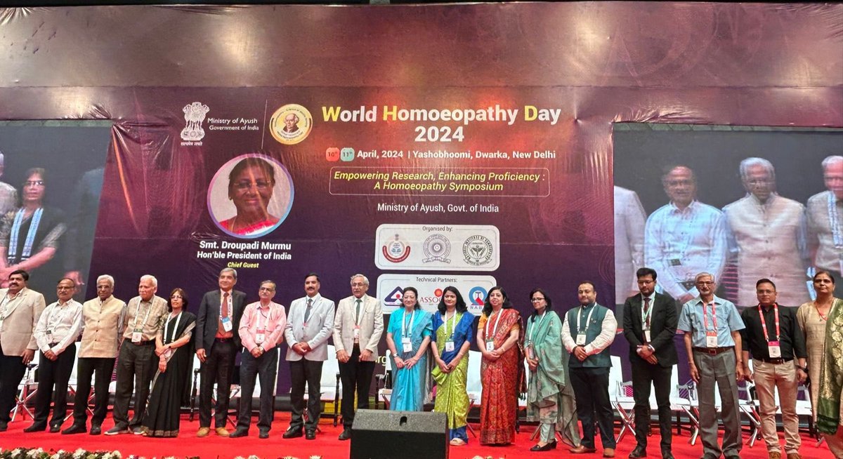 At the recent event commemorating #WorldHomoeopathyDay, Dr. Sudipta Narayan Roy, Chairman, National Taskforce for Ayush, #ASSOCHAM, shared invaluable insights on 'Quality Assurance in #Homoeopathic Medicinal Products and Services: Regulatory Insights and Market Strategies.'…