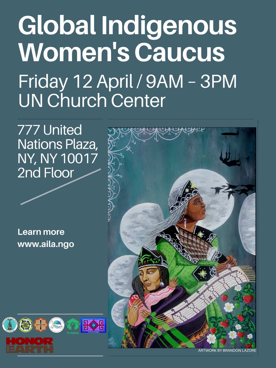 Are you Indigenous, Woman, and attending the UNPFII? Don't miss the Global Indigenous Women's Gathering today ✅ Date/time: April 12, 9:00 AM to 3:00 PM EDT (UTC-4) ✅ Venue: UN Church Center, 777 United Nations Plaza ✅ Invitation and agenda: bit.ly/pfii23-giwc-en