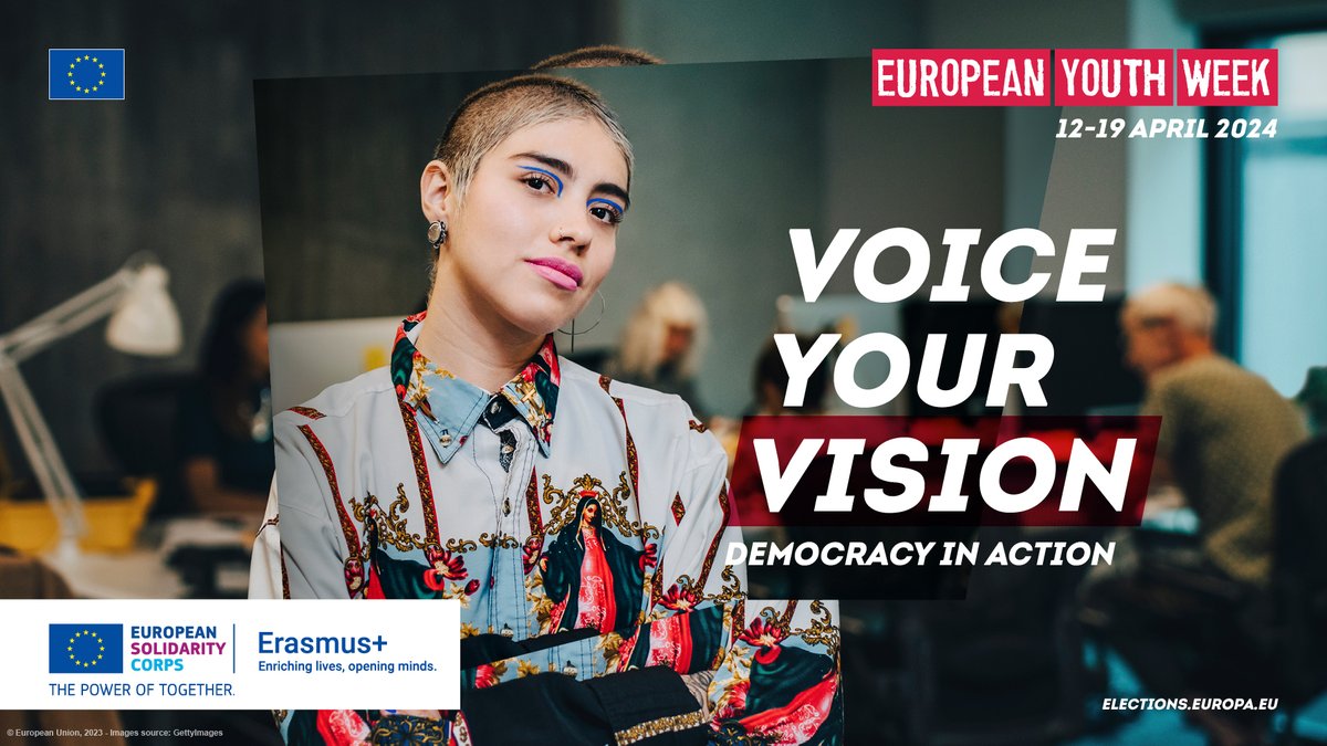 #EUYouthWeek starts today❗️Till April 19th, youth will be participating in unique events in Europe & beyond, building meaningful connections and speaking up for a better future! Don't miss this opportunity to be part of a global network of change makers: europa.eu/!mhVPkJ