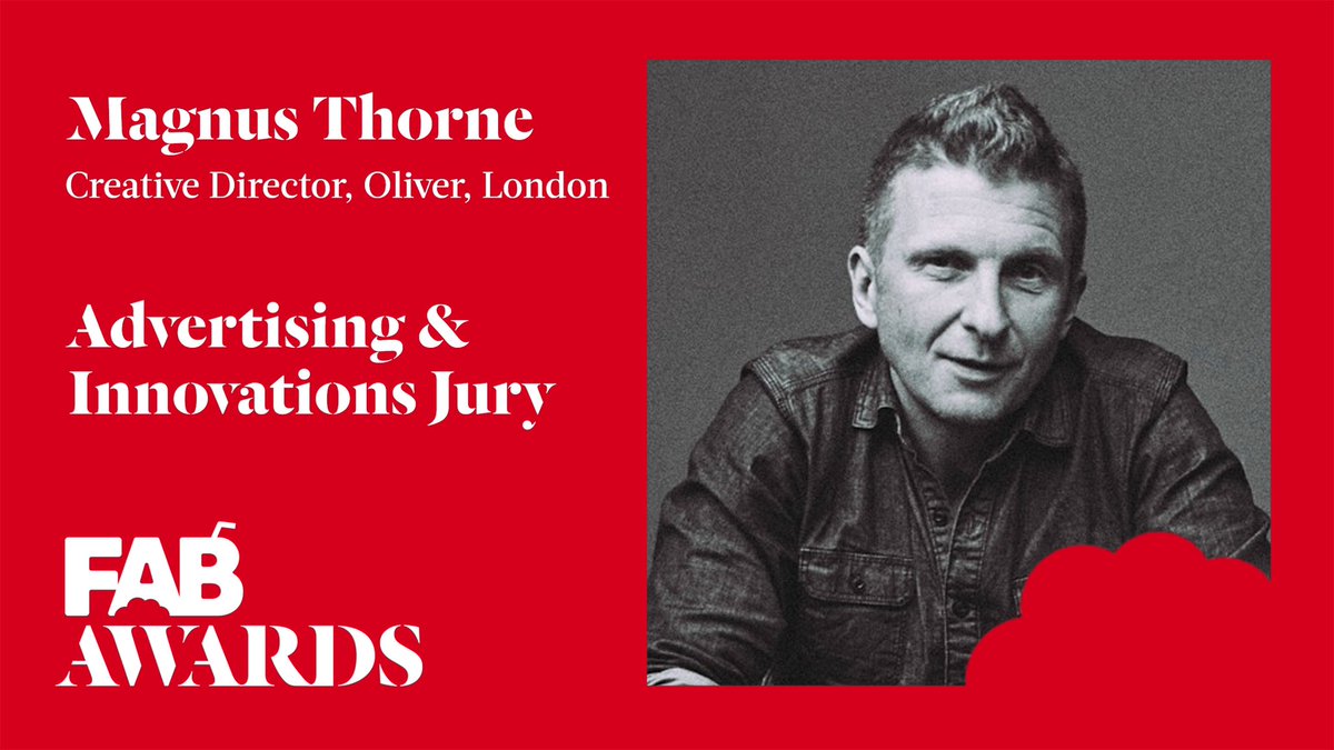 JURY Member: Delighted to announce Magnus Thorne, Creative Director at @OLIVER_Agency #Advertising #Innovations Jury at The 26th FAB Awards. - #AwardsJury - #thefabawards #TheFABAwards2024 #fabawards #fabawards2024 #fabaward #fabaward2024 #fab #awards #food #beverage #drinks…