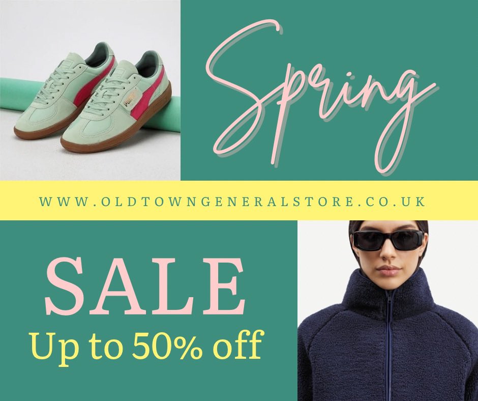 Don’t miss out in our Spring sale. 50% off selected lines including Puma, YMC and much more. old-town-general-store.myshopify.com/collections/sa…