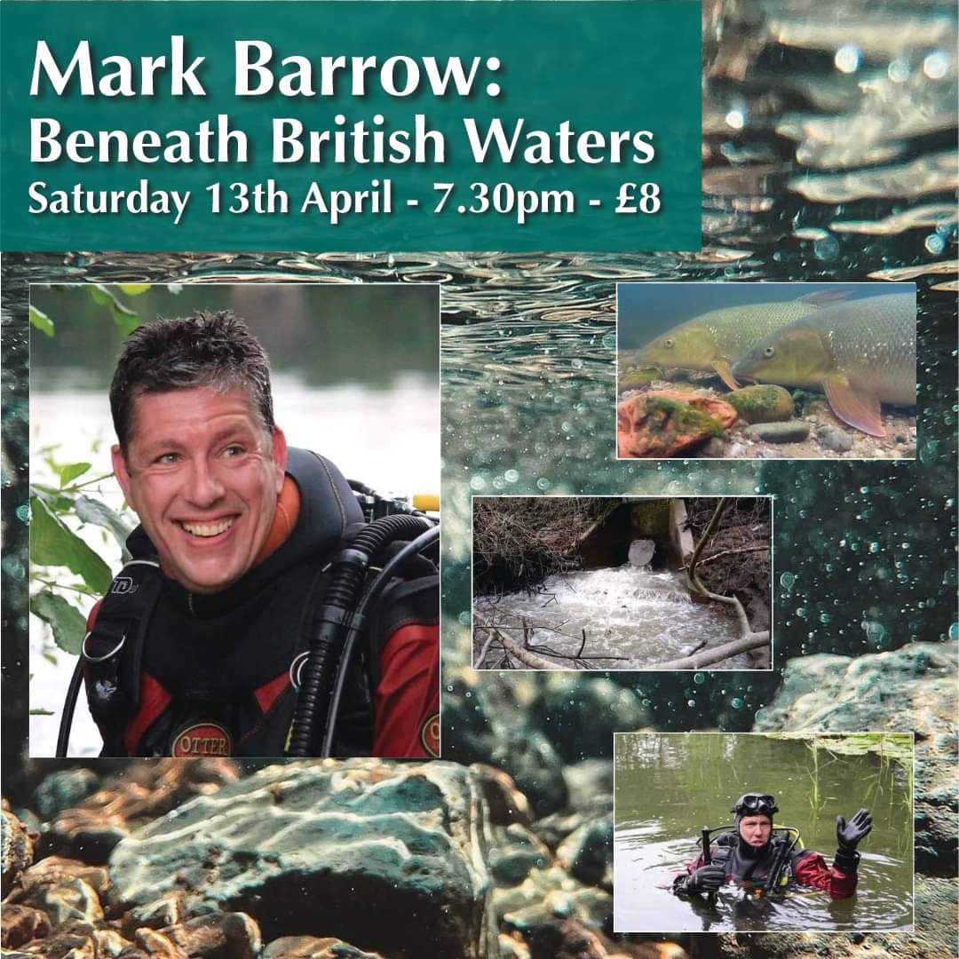 Dive into an unforgettable underwater journey with Mark Barrow exploring Yorkshire's rivers and catch a sneak peek of the 2024 documentary 'River Wharfe - A Living Artery.' Tomorrow 7.30pm doors open 6.45pm click link for details. 🎟: bit.ly/3Tj3kZ1