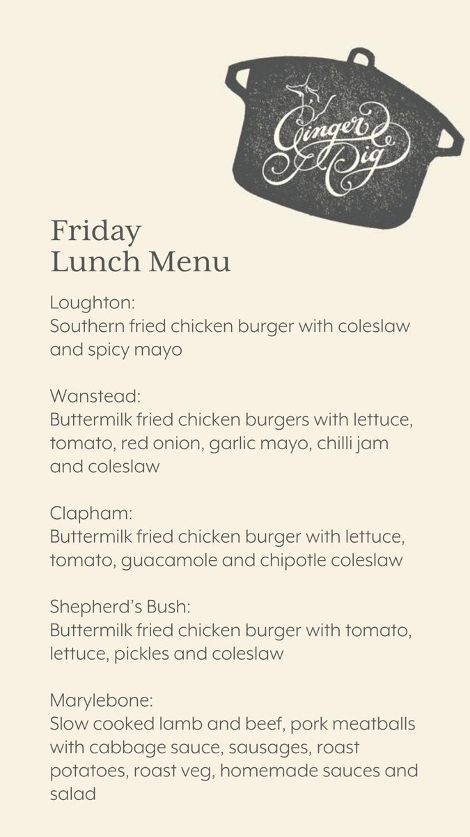 Happy Friday! Celebrate the end of the working week in style with our lunch menu…