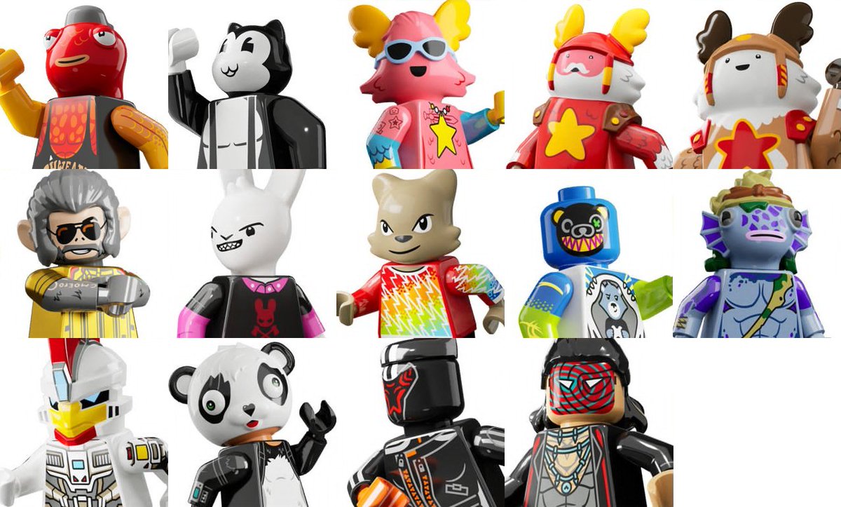 New* LEGO Styles for #FurryFortnite Skins:

- Fish Thicc
- Toon Meowscles
- Unstuffed Guff
- Guff Gringle
- Sled Ready Guff
- J.B. Chimpanski
- Guggimon
- Janky
- Grriz
- Bogstick
- Sentinel
- P.A.N.D.A. Team Leader
- Panther
- Kado Thorne (Human)

*Most recent update.