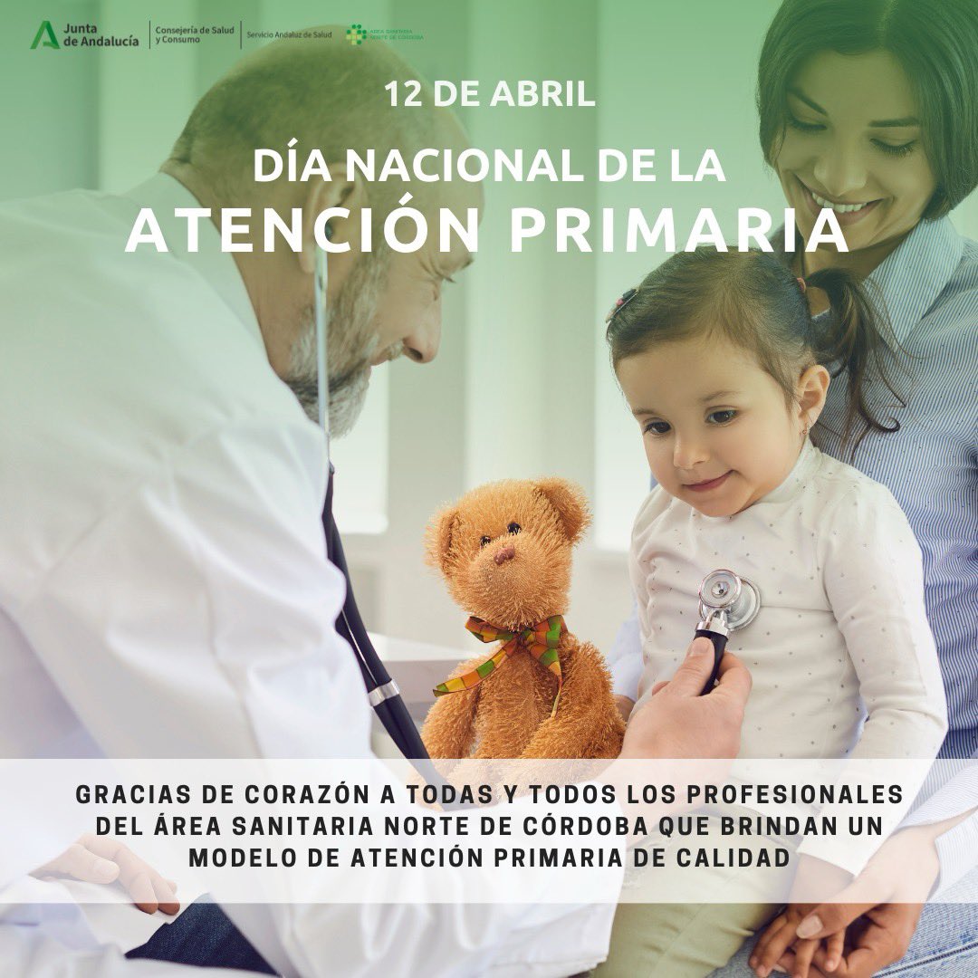 ℹ️ Es el Día Nacional de la Atención Primaria. Y desde el Área damos las gracias de corazón a todas y todos nuestros profesionales que brindan un modelo de atención primaria de calidad. #ASNC