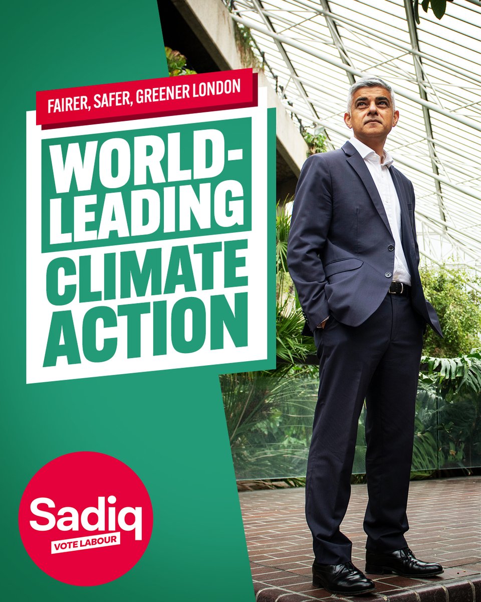 Our Labour Mayor @SadiqKhan is taking world-leading action on climate change. 🌎 ✅Tackling toxic air ✅£500 million to fund clean energy projects ✅Air filters in London’s most polluted schools