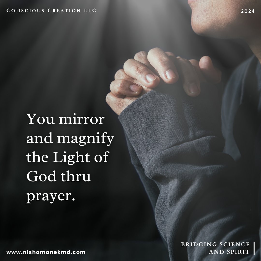 You mirror and magnify the Light of God thru prayer. 🙏✨ If you want to find out more, please visit linktr.ee/njmanek #physics #rheumatology #Forgiveness #MD #WilliamATiller #science #spirituality #intentions #thermodynamics #bridgingscienceandspirit #entropy #nishamanek