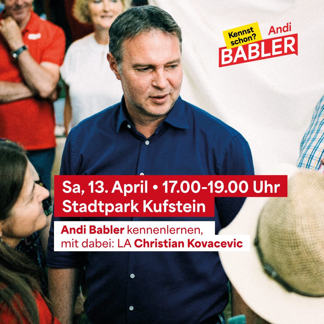 Morgen besucht uns <a href="/AndiBabler/">Andi Babler</a> in Kufstein! 🥳